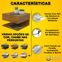 Ver imagem 2 de Mesa de Cabeceira Suspensa com Gaveta e Prateleira Amadeirado