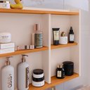 Ver imagem 7 de Espelheira Armário Banheiro Suspenso com Espelho 1 Porta Prateleira Organizadora Lavabo Luxo