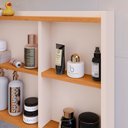 Ver imagem 6 de Espelheira Armário Banheiro Suspenso com Espelho 1 Porta Prateleira Organizadora Lavabo Luxo