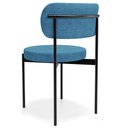 Ver imagem 7 de Cadeira Decorativa Estofada para Sala de Jantar Louvre L02 Linho Azul - Lyam Decor