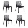 Mesa de Jantar Industrial 4 Lugares 120x90 Tolix Magno L/p + 4 Cadeiras Gruvyer Preto Fosco Design M - 5