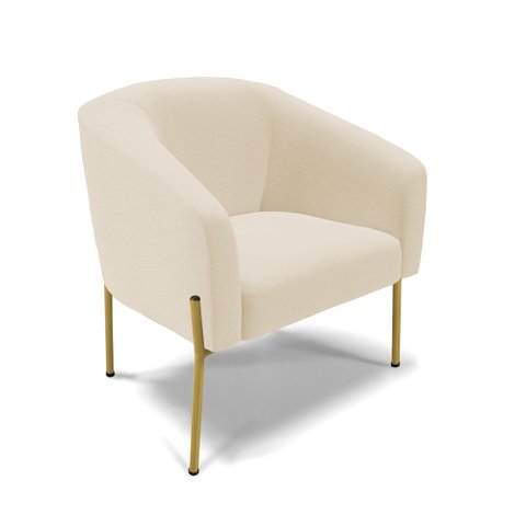 Cadeira Sala de Jantar Pé de Ferro Dourado Stella Linho D03 - D'Rossi