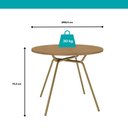 Ver imagem 4 de Conjunto de Sala de Jantar 4 Cadeiras Bahamas Carraro Noce Dourado
