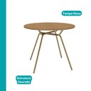 Ver imagem 3 de Conjunto de Sala de Jantar 4 Cadeiras Bahamas Carraro Noce Dourado