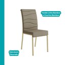 Ver imagem 6 de Conjunto de Sala de Jantar 4 Cadeiras Bahamas Carraro Noce Dourado