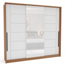 Ver imagem 4 de Guarda Roupa Casal 220cm 3 Portas de Correr com Espelho 240856 Lisboa Politorno Móveis