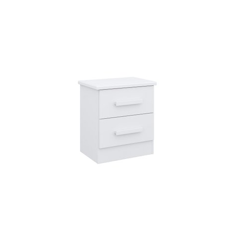Mesa de Cabeceira com 2 Gavetas New Athos D Doro Móveis - Branco
