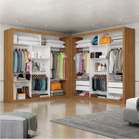 Closet Casal Premium Clarice com 4 Gavetas Carioca Moveis