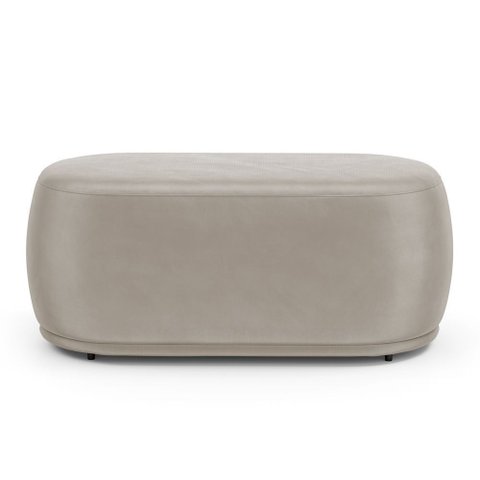 Kit 02 Puffs Decorativos Orgânicos Molly 02 Lugares Veludo Bege - Desk Design