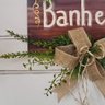 Placa Madeira Banheiro Verde 34x34 - 2