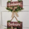 Placa Madeira Banheiro Verde 34x34 - 6