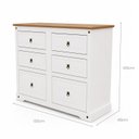 Ver imagem 5 de Conjunto Quarto de Bebê 3 Peças com Berço Cômoda e Guarda-Roupa MDF Bege Retrô Smile