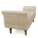 Ver imagem 5 de Recamier Olinda Suede Bege 160 Cm Pés Chanfrado Castanhos - D’Rossi