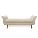 Ver imagem 6 de Recamier Olinda Suede Bege 160 Cm Pés Chanfrado Castanhos - D’Rossi