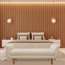 Ver imagem 7 de Recamier Olinda Suede Bege 160 Cm Pés Chanfrado Castanhos - D’Rossi