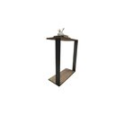 Ver imagem 1 de Mesinha Lateral para Sofá Estilo Industrial 100% Mdf Mesa Apoio Mesa Auxiliar Sofá Preto e