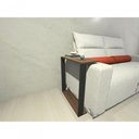 Ver imagem 2 de Mesinha Lateral para Sofá Estilo Industrial 100% Mdf Mesa Apoio Mesa Auxiliar Sofá Preto e
