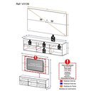 Ver imagem 5 de Rack Com Painel E Suporte Tv 65" Com Espelho Flórida Multimóveis V3139 Branco Branco