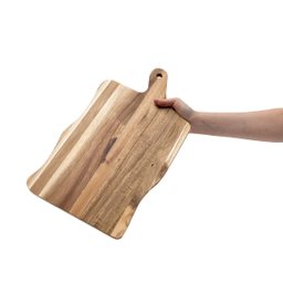 Tábua de Madeira Acácia 43cm de Corte Rústica - Oikos - 2