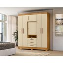 Ver imagem 2 de Guarda Roupa Casal Imperial Carvalho Americano Off White - Incorplac
