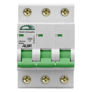 Disjuntor Tripolar 6A curva C 4,5kA Alumbra ALBR