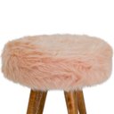 Ver imagem 2 de Puff Pelucia Felpudo Fofo com Pelo Sintético Rose