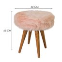 Ver imagem 3 de Puff Pelucia Felpudo Fofo com Pelo Sintético Rose