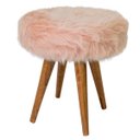 Ver imagem 1 de Puff Pelucia Felpudo Fofo com Pelo Sintético Rose