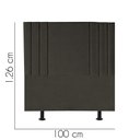 Ver imagem 3 de Cabeceira Estofada Grécia 100cm Solteiro para Cama Colchão Box Quarto Linho Marrom - Aurora Line