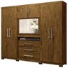Guarda-Roupa Casal Dubai 6 Portas 3 Gavetas Multifuncional com Painel para Tv de 32 - Moval - Castan - 1