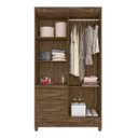 Ver imagem 6 de Guarda Roupa Madri 110cm 4 Portas Castanho Wood Moval