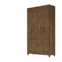 Ver imagem 7 de Guarda Roupa Madri 110cm 4 Portas Castanho Wood Moval