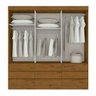 Guarda-Roupa Casal 3 Portas 9 Gavetas Hércules Plus Lopas - Rovere - 3