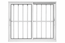 Ver imagem 1 de Janela de Correr 2 Folhas com Grade Alumínio Branco 120x120 Linha 25 Jade
