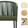 Mesa com 4 Cadeiras de Jantar Roma 100cm e Noronha em Aluminío Marrom Corda Nautica Estofado 13 Tram - 3