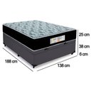 Ver imagem 3 de Cama Box Baú Casal Sintético + Colchão Molas Ensacadas Sereneprime Sonnolux 138cm Cinza - Suporta