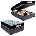 Ver imagem 2 de Cama Box Baú Casal Sintético + Colchão Molas Ensacadas Sereneprime Sonnolux 138cm Cinza - Suporta