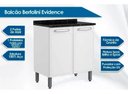 Ver imagem 6 de Armário Balcão de Cozinha Aço com Tampo 2 Portas Branco Evidence - Bertolini