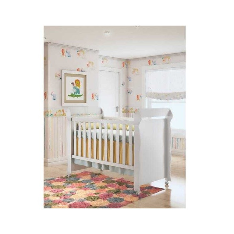 Berço Mini Cama Carolina Mirelle Americano - Branco