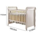 Ver imagem 4 de Berço Mini Cama Carolina Mirelle Americano - Branco