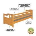 Ver imagem 3 de Cama Zurique com Colchão Mona Solteiro Madeira Maciça com Acabamento Premium Vintage Retrô Imbuia