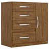 Cômoda com 4 Gavetas e Sapateira Moval Vênus Castanho Wood/avelã Wood - 2