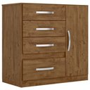 Ver imagem 2 de Cômoda com 4 Gavetas e Sapateira Moval Vênus Castanho Wood/avelã Wood