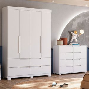 Conjunto Infantil Guarda-roupa e Cômoda Circus