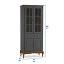 Ver imagem 4 de Cristaleira 4 Portas 3 Prateleiras e 1 Gaveta Hannover 60809 Linz Móveis