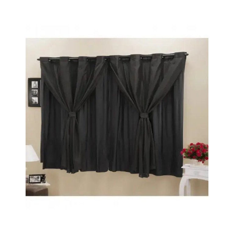 Cortina Blackout PVC com Tecido Voil 2,00 M x 1,40 M