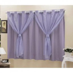 Cortina Blackout PVC com Tecido Voil 2,00 M x 1,40 M - 1