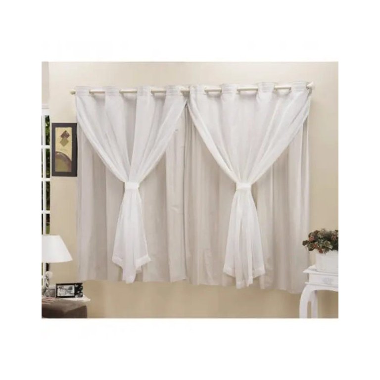 Cortina Blackout PVC com Tecido Voil 2,80 M x 1,60 M