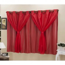 Cortina Blackout PVC com Tecido Voil 2,80 M x 1,60 M - 1