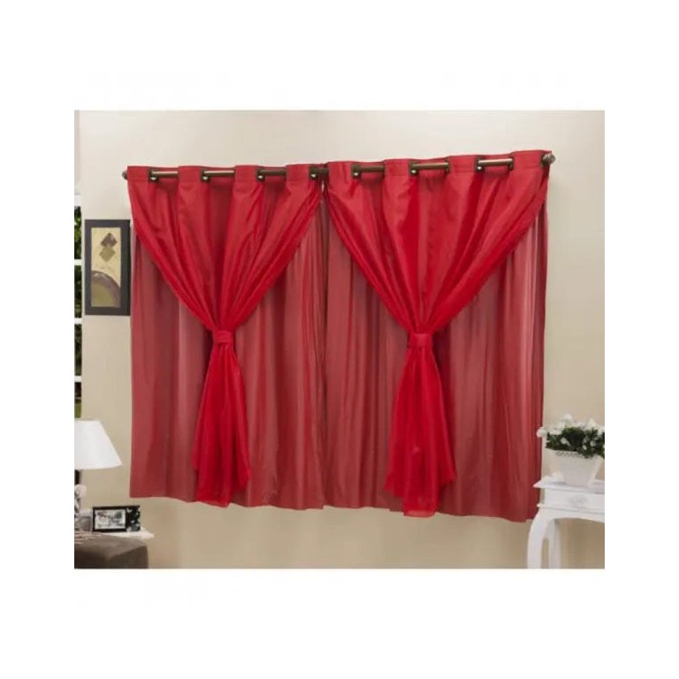Cortina Blackout PVC com Tecido Voil 2,80 M x 1,60 M